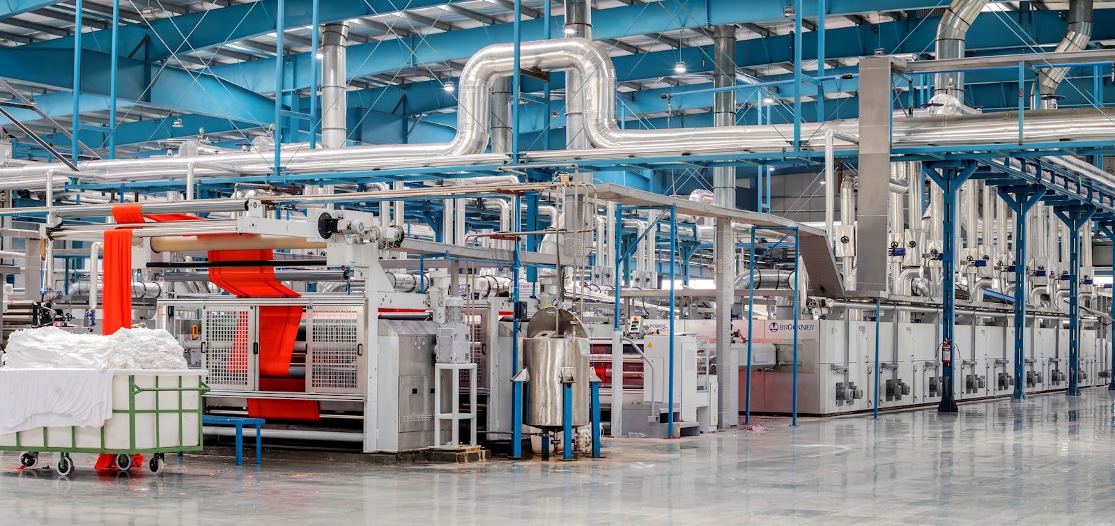 Manufacturing line during a lean improvement review